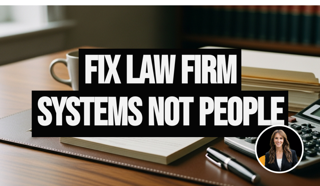 Fixing Law Firm Leadership: Are Your People or Your Systems the Real Problem?