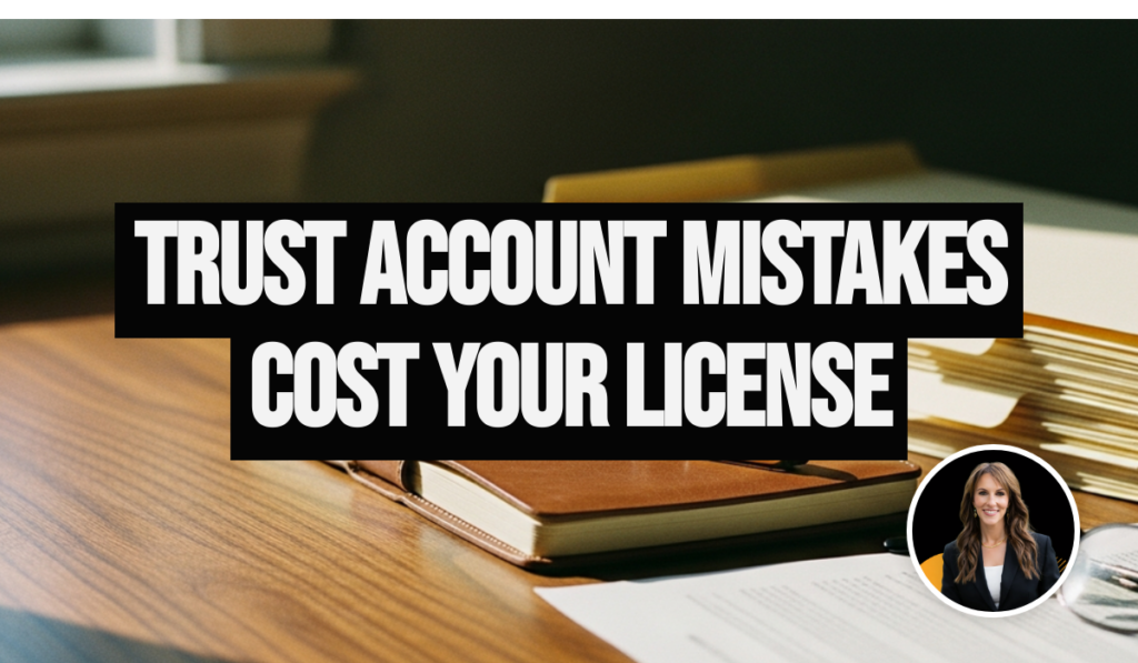 Your Bookkeeper Could Cost You Your License: The Trust Account Mistake That Ends Careers